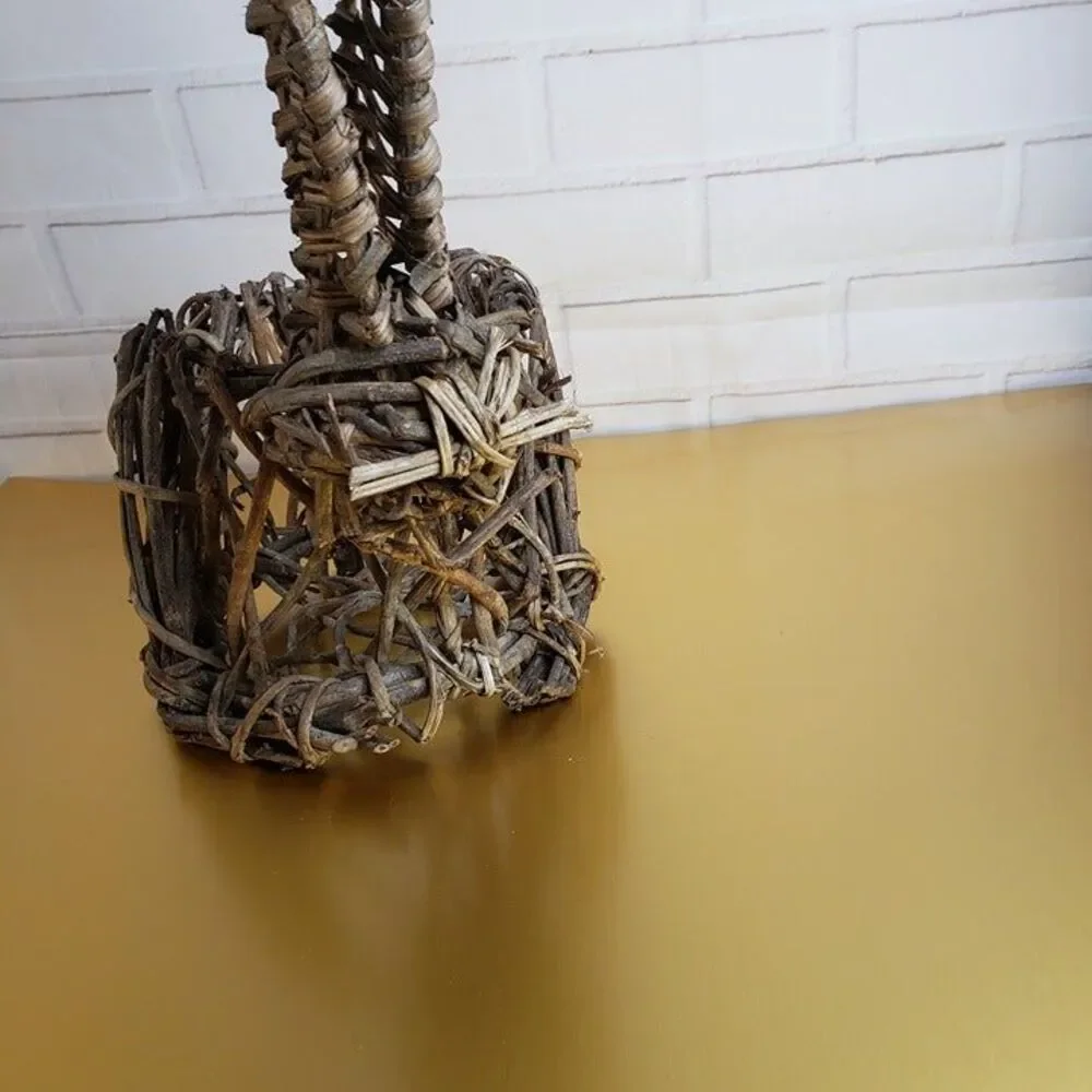 Primitive Twig Rabbit Shaped Basket Easter Decor Farmhouse Decor